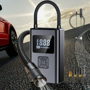 YANHAIGONG Tire Inflator Portable Air Compressor, Portable Air Pump, Faster Air Pump with Digital Pressure Gauge, LED Light, and Multiple Adapters for Car, Moto, Bike, and Other Inflatables